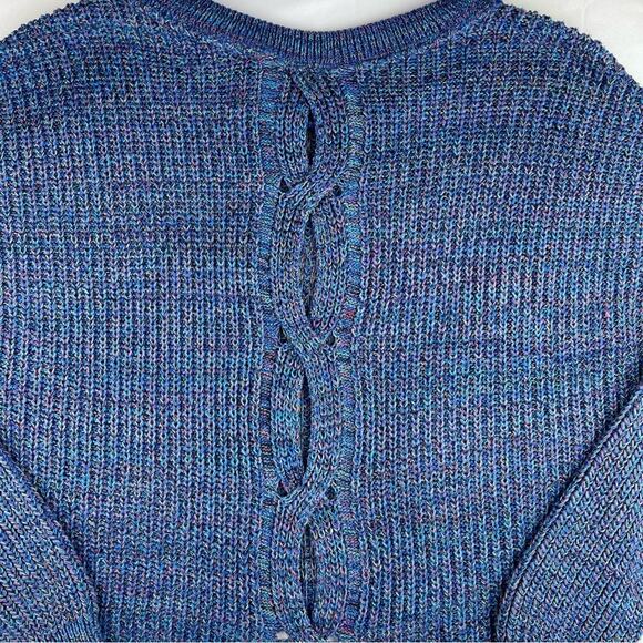 Express Cable Knit Split Back Sweater - Picture 4 of 10